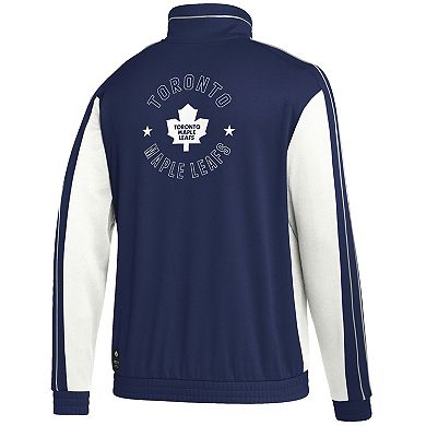 Men's adidas Blue Toronto Maple Leafs Team Classics Half-Zip Jacket