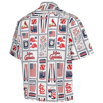 Men's Reyn Spooner White St. Louis Cardinals Americana Button-Up Shirt
