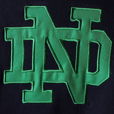 Women's Stadium Athletic Navy Notre Dame Fighting Irish Big Logo Pullover Hoodie