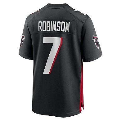 Men's Nike Bijan Robinson Black Atlanta Falcons 2023 NFL Draft First Round Pick Game Jersey