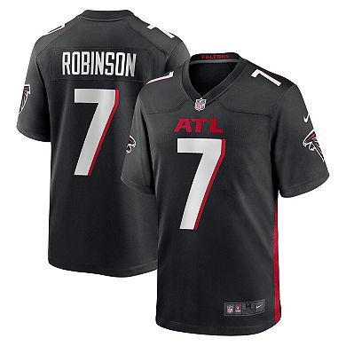 Men's Nike Bijan Robinson Black Atlanta Falcons 2023 NFL Draft First Round Pick Game Jersey