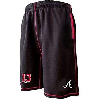 Men's Ronald AcuÃ±a Jr. Black Atlanta Braves Big & Tall Stitched Double-Knit Shorts