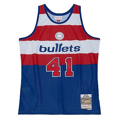 Men's Mitchell & Ness Wes Unseld Blue Washington Bullets Hardwood Classics Swingman Jersey
