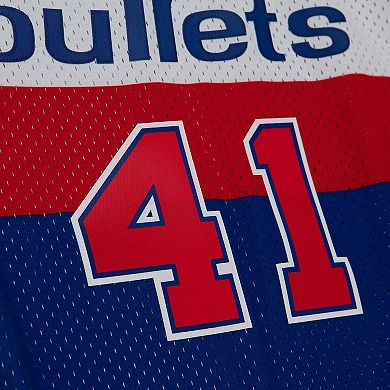 Men's Mitchell & Ness Wes Unseld Blue Washington Bullets Hardwood Classics Swingman Jersey