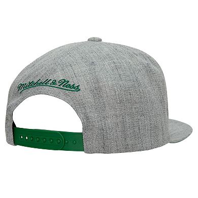 Men's Mitchell & Ness Heather Gray Boston Celtics Hardwood Classics 2.0 Snapback Hat
