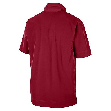 Men's Nike Crimson Alabama Crimson Tide Coaches Half-Zip Short Sleeve Jacket