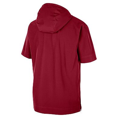Men's Nike Crimson Alabama Crimson Tide Coaches Half-Zip Short Sleeve Jacket