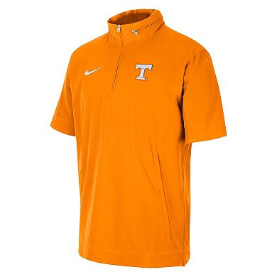 Men's Nike Tennessee Orange Tennessee Volunteers Coaches Half-Zip Short Sleeve Jacket
