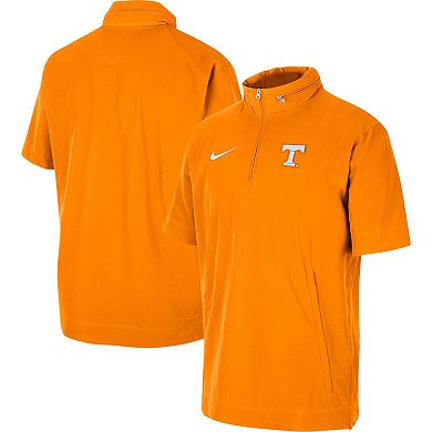 Men's Nike Tennessee Orange Tennessee Volunteers Coaches Half-Zip Short Sleeve Jacket