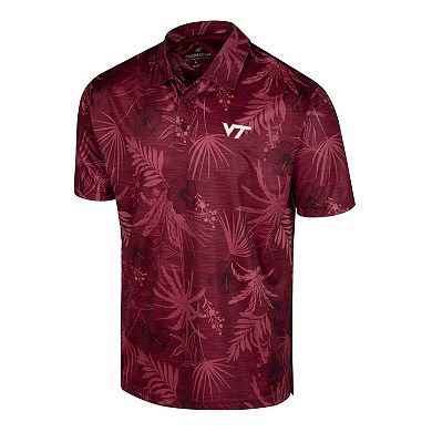 Men's Colosseum Maroon Virginia Tech Hokies Palms Team Polo