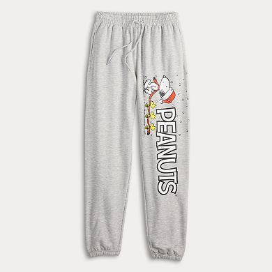 Juniors' Peanuts Graphic Joggers