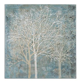 Muted Silhouette Hand Painted Canvas Wall Art