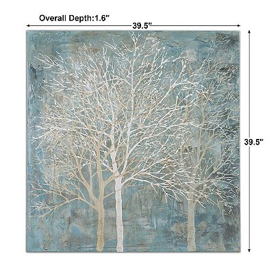 Muted Silhouette Hand Painted Canvas Wall Art