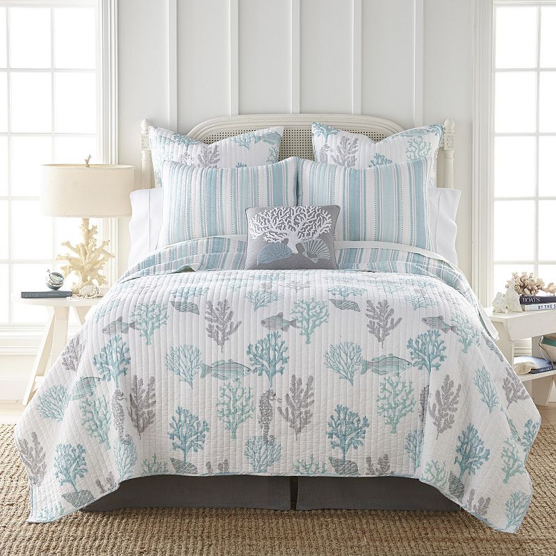 76884456 Levtex Home Cape Coral Key Quilt Set, Blue, Twin sku 76884456