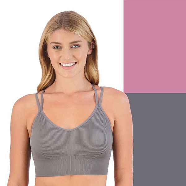 Juniors' SO® 2-Pack Lightly Lined Strappy Seamless Bralette Set SO51-038P2