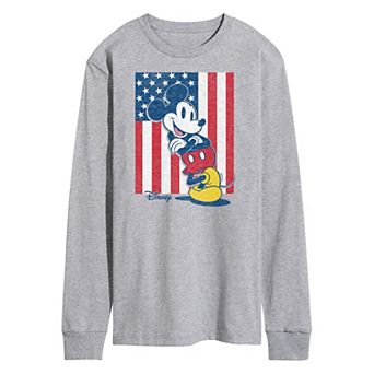 Disney's Mickey Mouse Men's Flag Long Sleeve