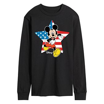 Disney's Mickey Mouse Men's USA Flag Long Sleeve