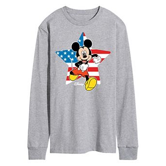 Disney's Mickey Mouse Men's USA Flag Long Sleeve