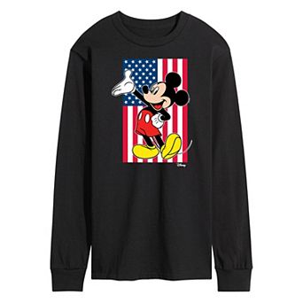 Disney's Mickey Mouse Men's Flag Long Sleeve