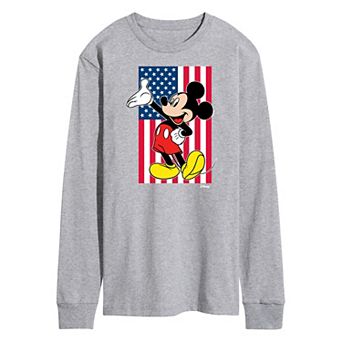 Disney's Mickey Mouse Men's Flag Long Sleeve