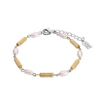 1928 Two-Tone Simulated Pearl Bracelet