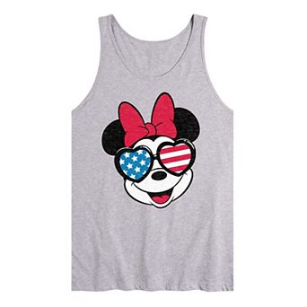 Disney's Minnie Mouse Men's Flag Glasses Tank Top