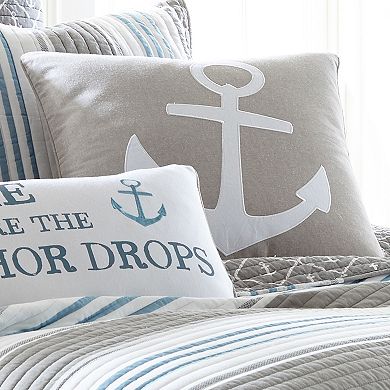 Levtex Home Provincetown Anchor Appliqued Throw Pillow