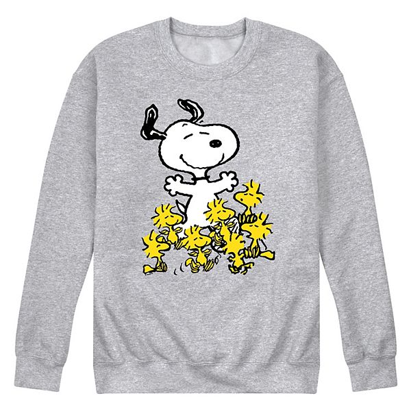 Men's Peanuts Snoopy Woodstock Dance Party Graphic Sweatshirt