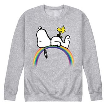 Men's Peanuts Snoopy Woodstock Rainbow Graphic Sweatshirt
