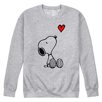 Men's Peanuts Snoopy Red Heart Graphic Sweatshirt