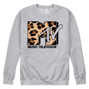 Men's MTV Leopard Print Logo Graphic Sweatshirt
