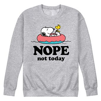 Men's Peanuts Snoopy Woodstock Nope Not Today Graphic Sweatshirt