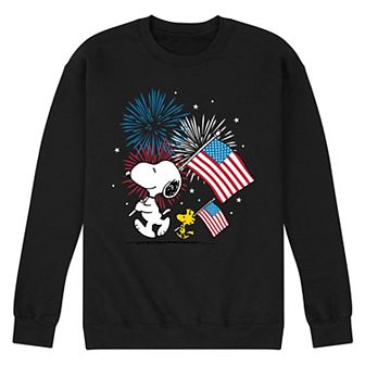 Men's Peanuts Snoopy & Woodstock Flags Graphic Tee