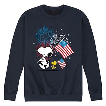 Men's Peanuts Snoopy & Woodstock Flags Graphic Tee