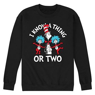 Men's Dr Seuss The Cat In The Hat I Know A Thing Or Two Graphic Sweatshirt