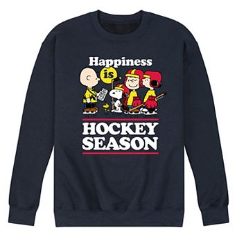 Men's Peanuts Happiness Is Hockey Season Graphic Sweatshirt