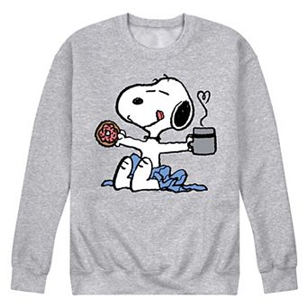 Men's Peanuts Snoopy Donut Coffee Graphic Sweatshirt