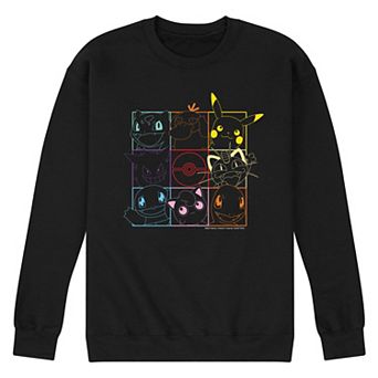 Men's Nintendo Pokémon Neon Grid Graphic Sweatshirt