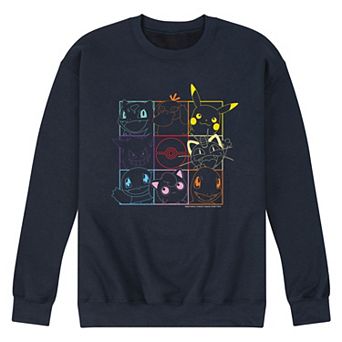 Men's Nintendo Pokémon Neon Grid Graphic Sweatshirt