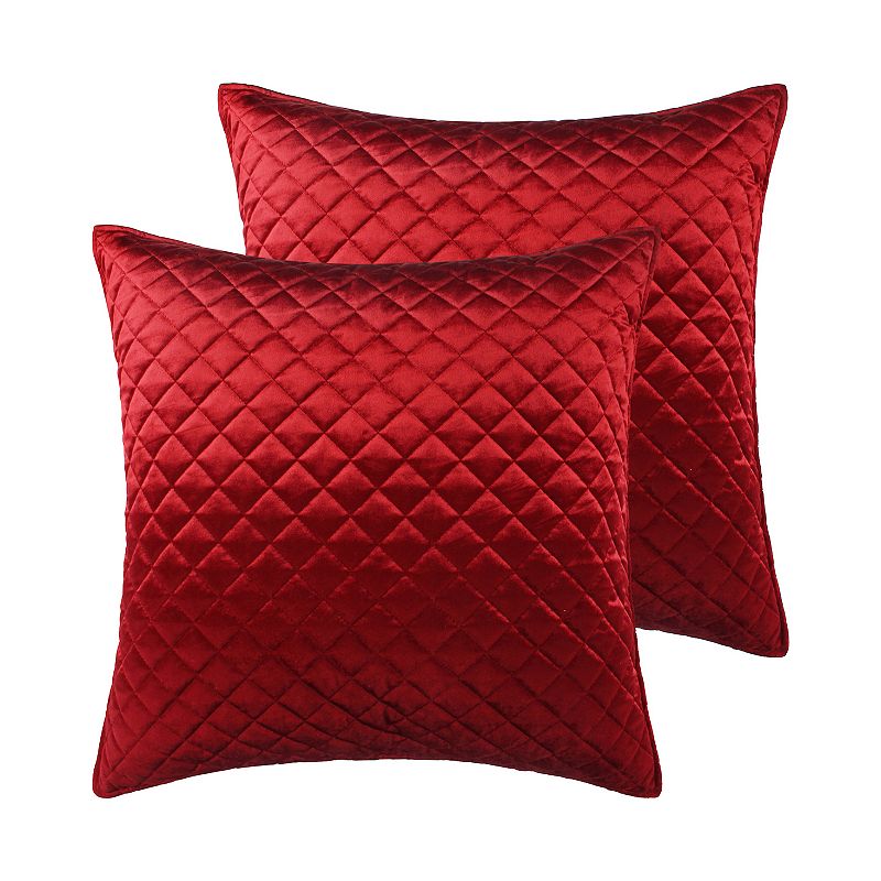 Levtex Home Red Velvet Euro Sham Set