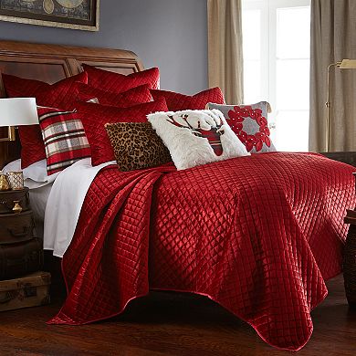 Levtex Home Red Velvet Euro Sham Set