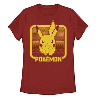 Juniors' Pokemon Retro Digital Pikachu Graphic Tee
