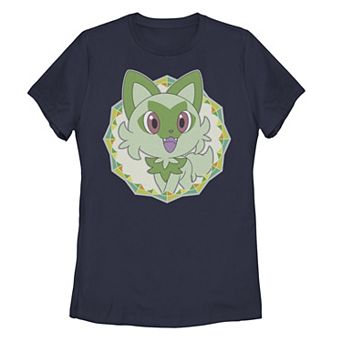 Juniors' Pokemon Grass Cat Sprigatito Graphic Tee