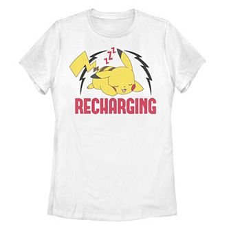 Juniors' Pokemon Pikachu Sleeping Recharging Graphic Tee