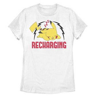Juniors' Pokemon Pikachu Sleeping Recharging Graphic Tee