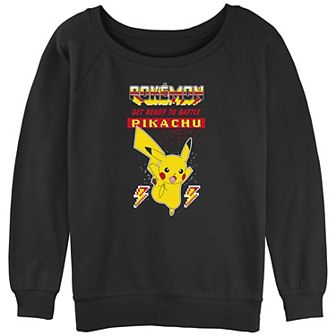 Juniors' Pokemon Get Ready To Battle Pikachu Slouchy Terry Pullover