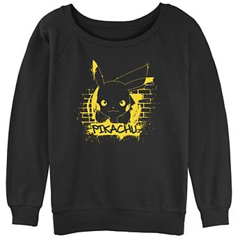 Juniors' Pokemon Pikachu Graffiti Running Slouchy Terry Pullover