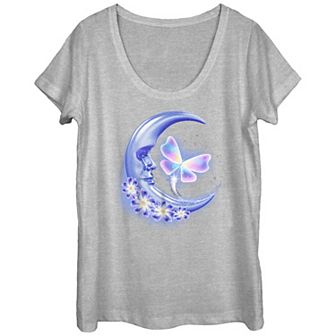 Juniors' Lighting Moon Graphic Tee