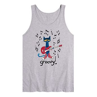 Men's Pete The Cat Guitar Groovy Graphic Tank Top