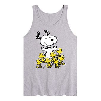 Men's Peanuts Snoopy Woodstock Dance Party Graphic Tank Top